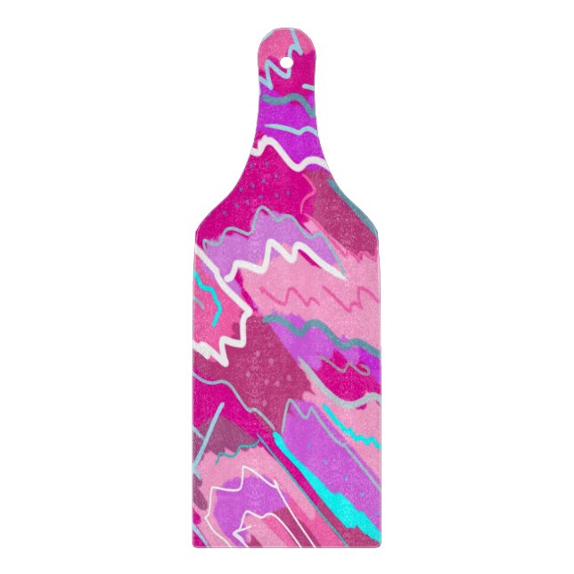 Planche À Découper Nostalgie des années 90 Pop Art en Magenta (Devant)