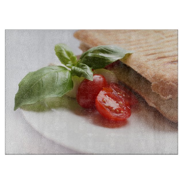Planche À Découper Nourriture italienne saine de Panini Caprese (Devant)