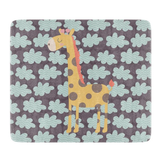 Planche À Découper Nuages et girafes (Devant)