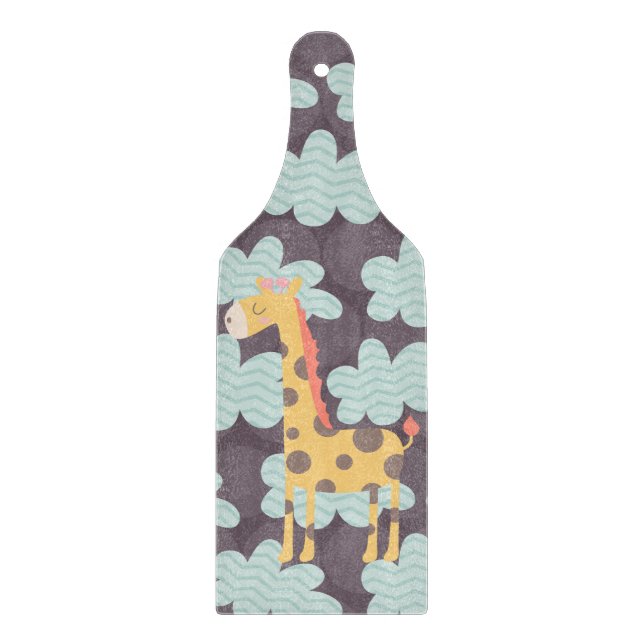 Planche À Découper Nuages et girafes (Devant)