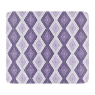 Planche À Découper Nuances de lavande motif diamant