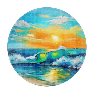 Planche À Découper Ocean's Kiss : Sunset Waves