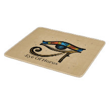 OEil de Horus sur papyrus, hiéroglyphes égyptiens