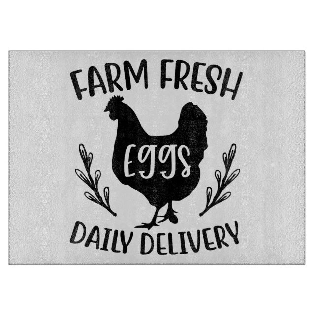 Planche À Découper Oeufs frais de ferme (Devant)