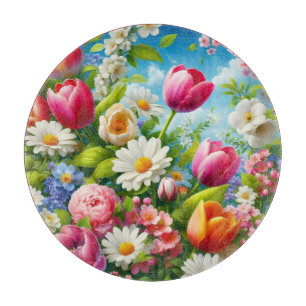 Planche À Découper OEuvre florale/printanière