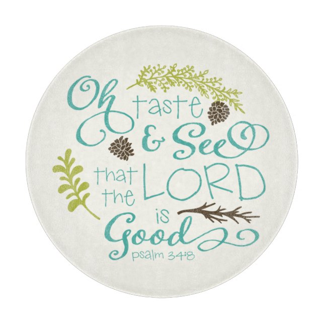 Planche À Découper Oh Taste and See Holiday Glass Cutboard (Devant)