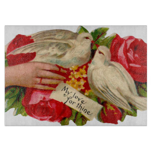 Planche À Découper Oiseaux vintage Amour victorien Colombe Art classi