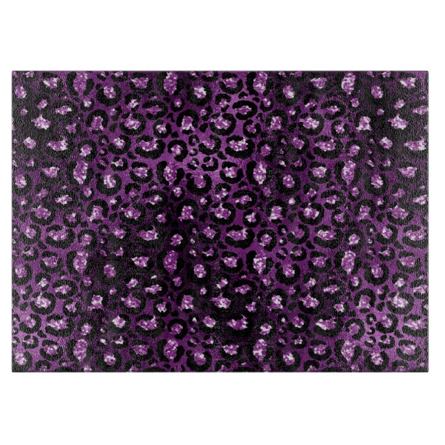 Planche À Découper Ombre violet et Parties scintillant de glam noir L (Devant)