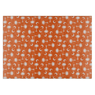 Planche À Découper Orange de drapeau de lune de Palmetto de la