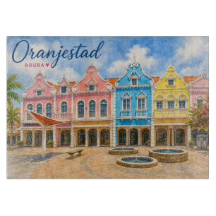 Planche À Découper Oranjestad Aruba île des Caraïbes Voyage Souvenir