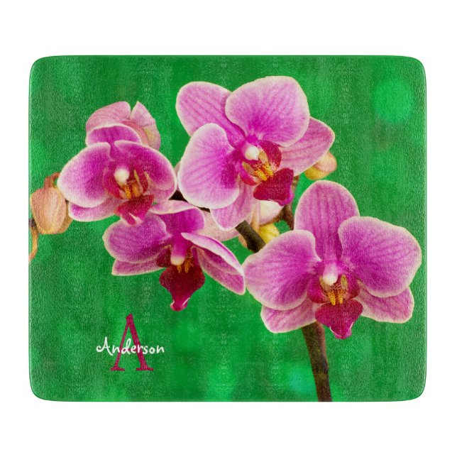 Planche À Découper Orchidée violette  (Devant)