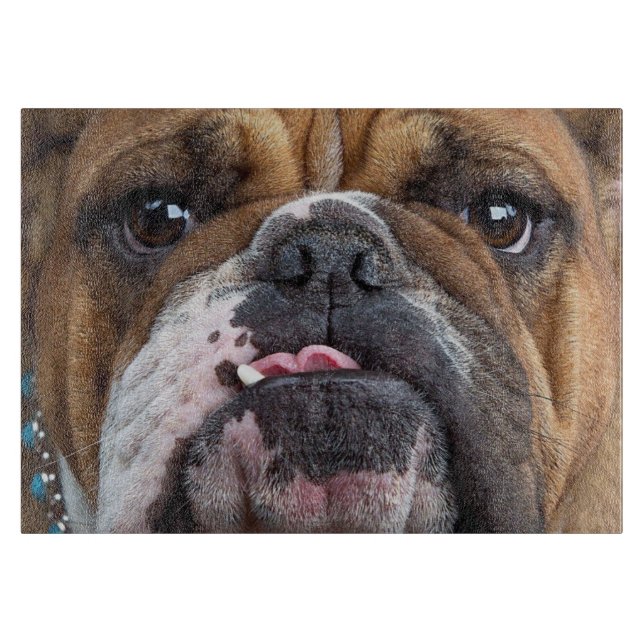 Planche À Découper Oreillers à lancer de Bulldog anglais (Devant)
