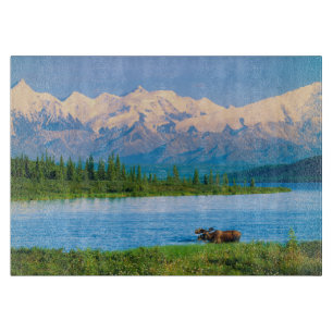 Planche À Découper Orignal dans le lac Wonder