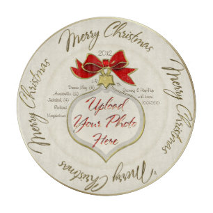 Planche À Découper Ornement de Noël (Plaque photo personnalisée)