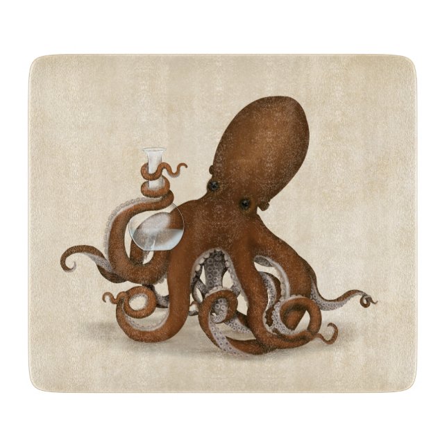 Planche À Découper Otopus Holding Chimie Flacon Marine Science (Devant)