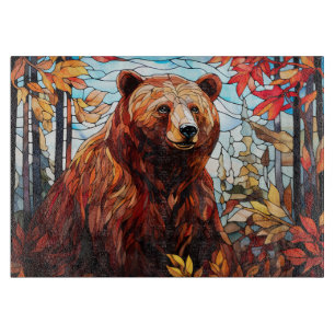 Planche À Découper Ours en vitrail