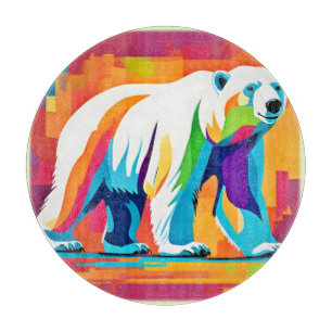Planche À Découper Ours polaire vibrant