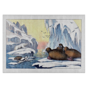 Planche À Découper Ours Polaires, Walrus Et Phoques