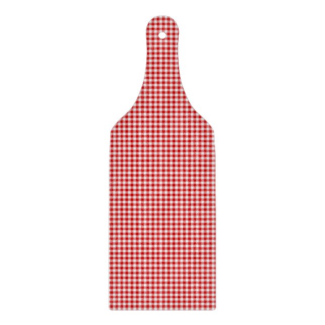 Planche À Découper PADDLE DE LA CARTE En vichy COUPE Rouge-Blanc (Devant)