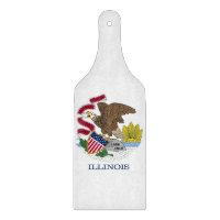 Pagaie à découper en verre avec drapeau de l'Illin