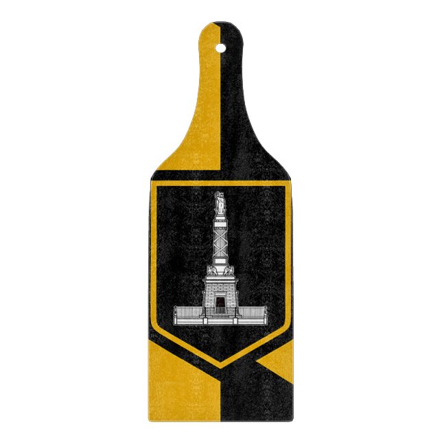 Planche À Découper Pagaie à découper en verre avec le drapeau Baltimo (Devant)