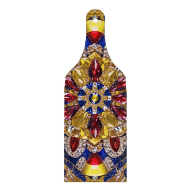 Planche À Découper Pagaie à découper en verre Colombie Couleurs (Devant)