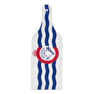 Planche À Découper Pagaie de plateau de verre avec le drapeau Cincinn