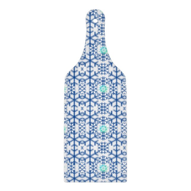 Planche À Découper Pagaie en verre de Noël HIVER (Devant)