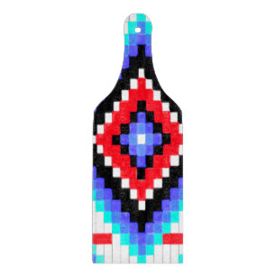 Planche À Découper Pagaie Tribal Red Glass Cutter Board