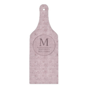 Planche À Découper Pailleté de rose pastel doux doré à pois