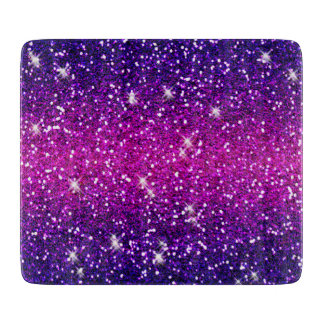 Planche À Découper Paillettes Étincelles Texture Violet Rose