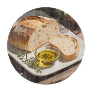 Planche À Découper Pain de campagne au levain Huile d'olive