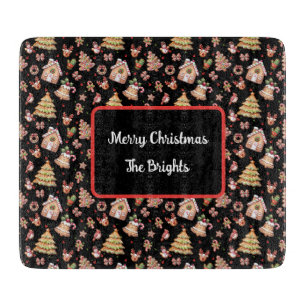 Planche À Découper Pain d'épices Cookies de Noël sur Arrière - plan n