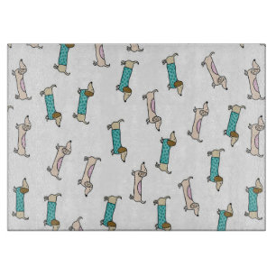 Planche À Découper Paire Mignonne De Dachshunds