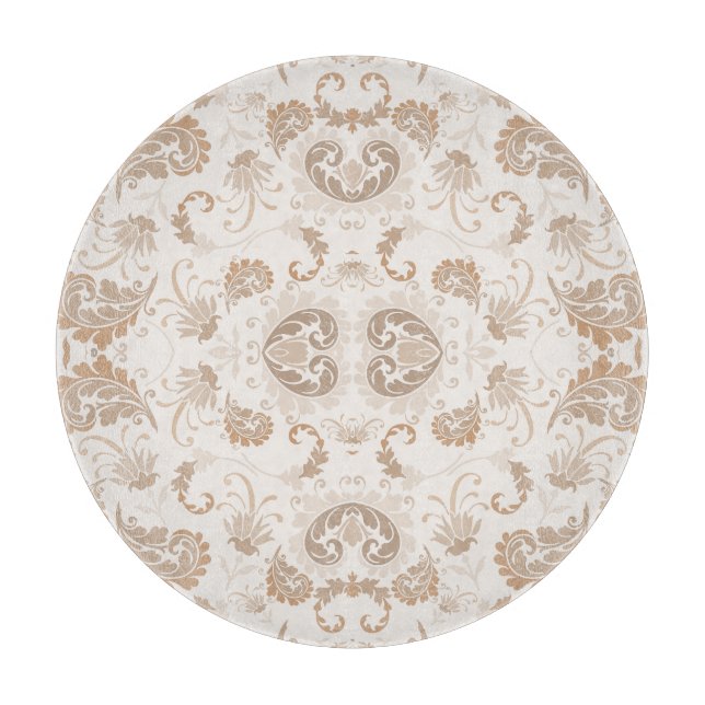 Planche À Découper Paisley en beige esthétique moderne Tan Brown (Devant)