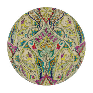 Planche À Découper Paisley motif de l'Inde, frontière bohème.