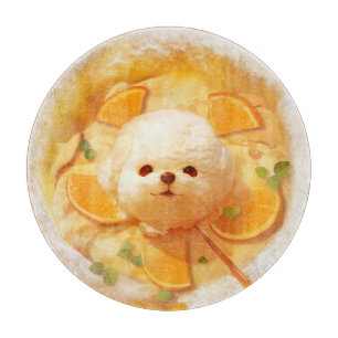 Planche À Découper Pancake hollandais bébé avec crème glacée de chien