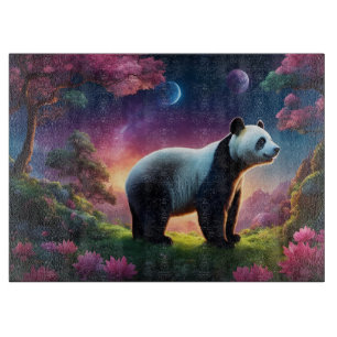 Planche À Découper Panda dans un jardin d'Imaginaires