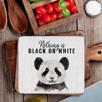 Panda Funky Moderne Noir Et Blanc Avec Citation