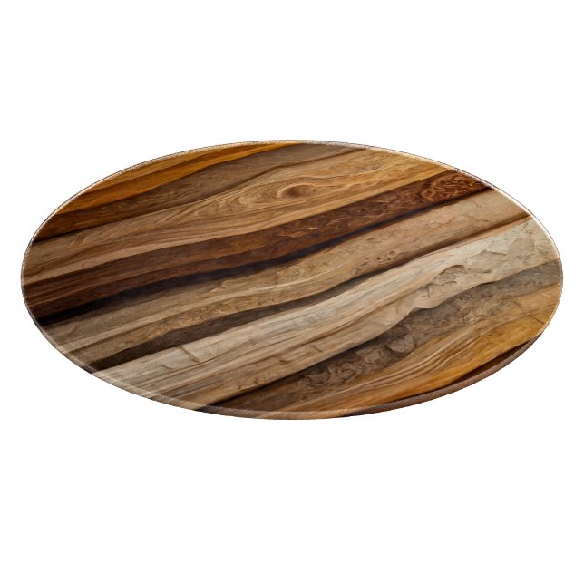 Planche À Découper Panneau de bois Effet de verre rond (Coin)