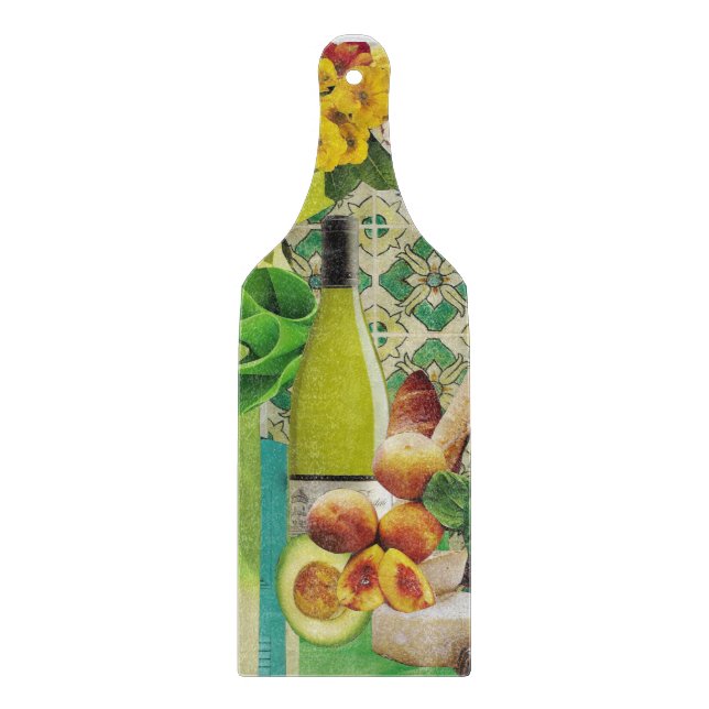 Planche À Découper Panneau de coupe en verre avec carrelage mexicain  (Devant)