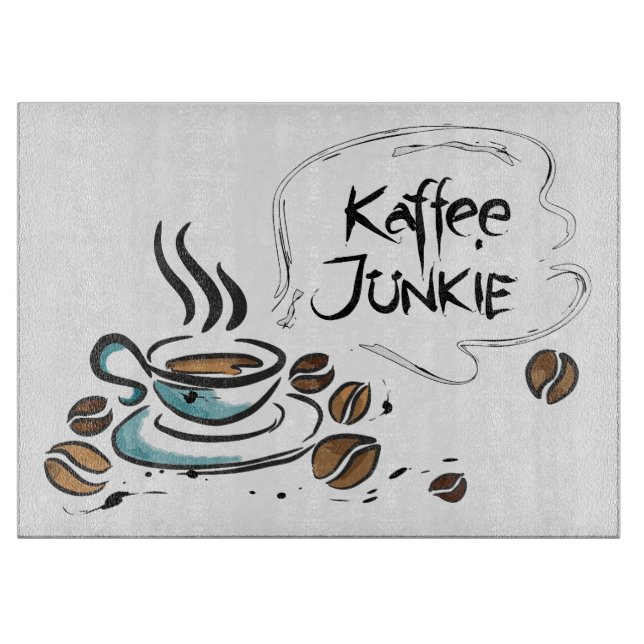 Planche À Découper Panneau de coupe en verre café (Devant)