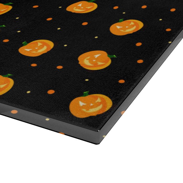 Planche À Découper Panneau de coupe en verre de pluie citrouille (Coin)