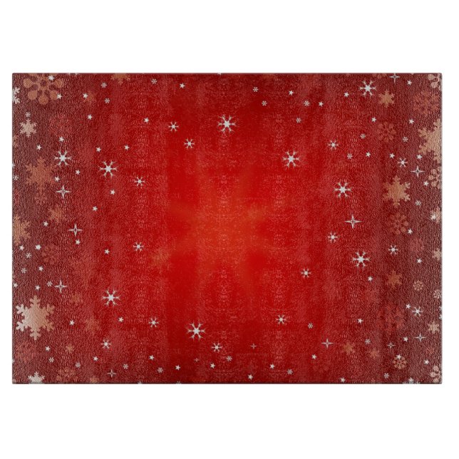 Planche À Découper Panneau de coupe en verre/Flacons de neige (Devant)