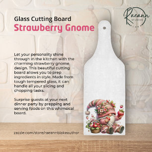 Planche À Découper Panneau de coupe en verre Gnome fraise
