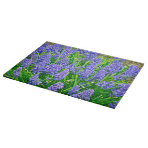 PLANCHE À DÉCOUPER PANNEAU DE COUPE EN VERRE, "HYACINTHÈQUES DE GRAPE