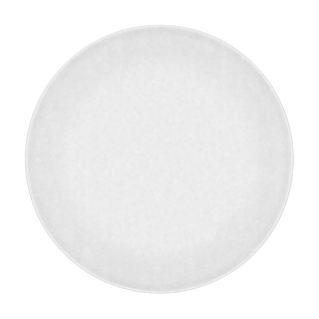 Planche À Découper Panneau de coupe en verre rond blanc (Devant)