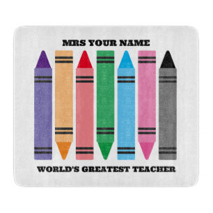 Planche À Découper Panneau de découpe couleur crayons pour enseignant