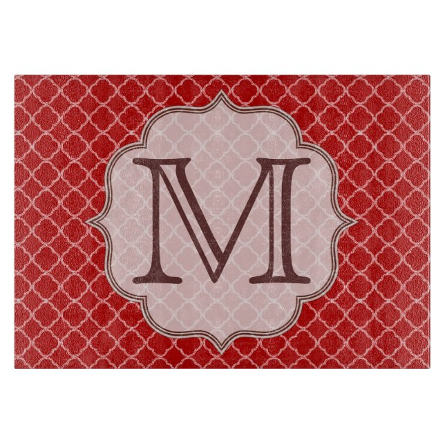 Planche À Découper Panneau de découpe en latti en verre à quarterfoil (Devant)