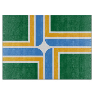 Planche À Découper Panneau de découpe en verre avec Drapeau de Portla